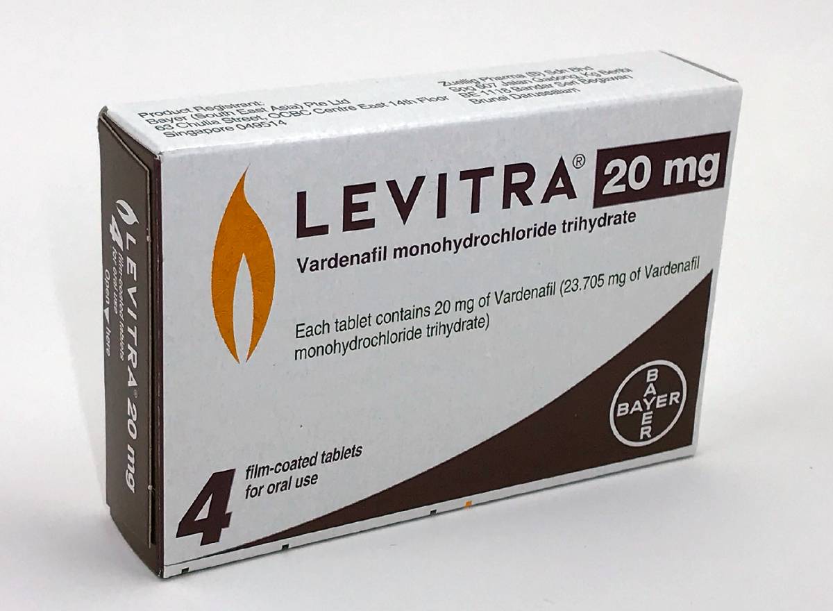 Confezione originale di pillole Levitra di Bayer